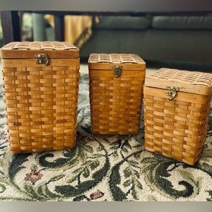Vintage (set of 3) storage baskets